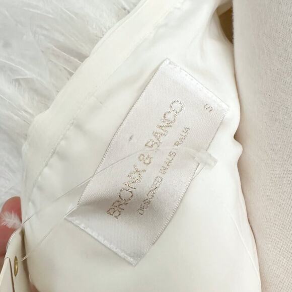 Bronx and Banco Lola Blanc Strapless Feather Mini Dress – Size US 4 - Picture 4 of 6